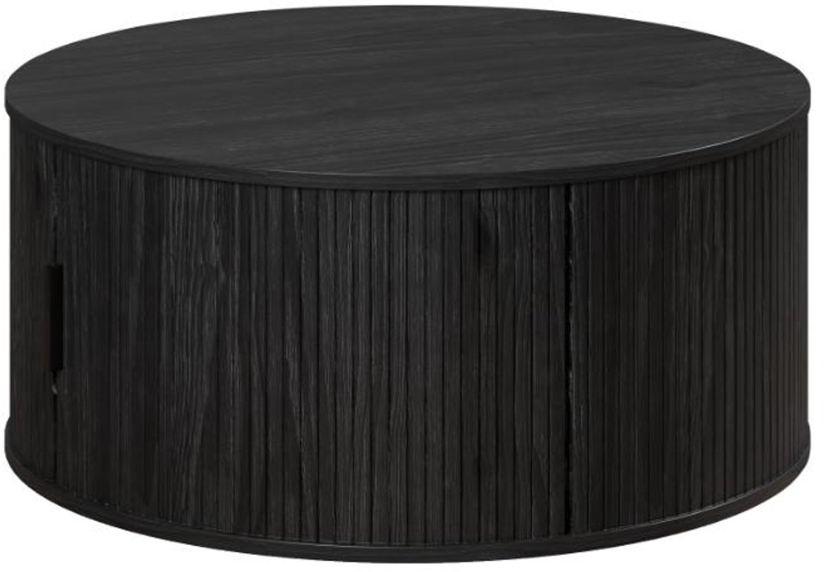 Salontafel - Rond - MDF - Zwart - Essential - Diameter 80 cm Hoogte 36 cm - RONIN