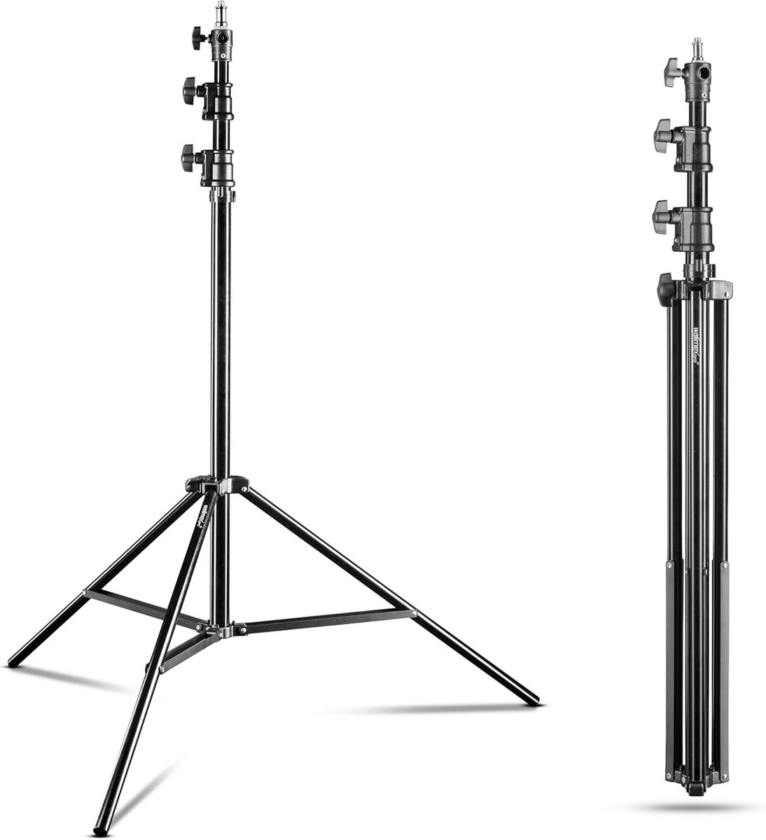 Set van 2 lampstatieven tot 290 cm - Professioneel en draagbaar voor studiofotografie