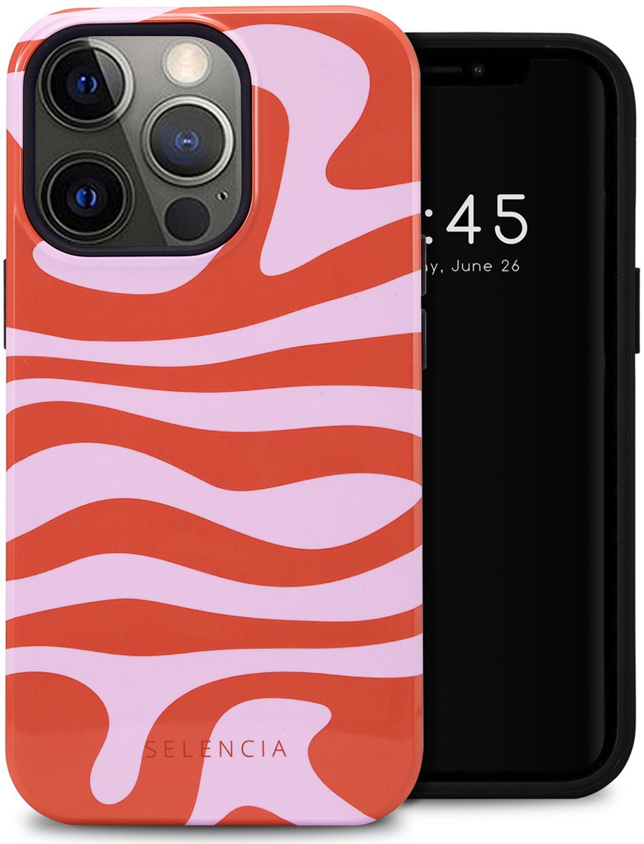 Selencia Hoesje - Geschikt voor Apple iPhone 13 Pro - Backcover - Dream Swirl Pink
