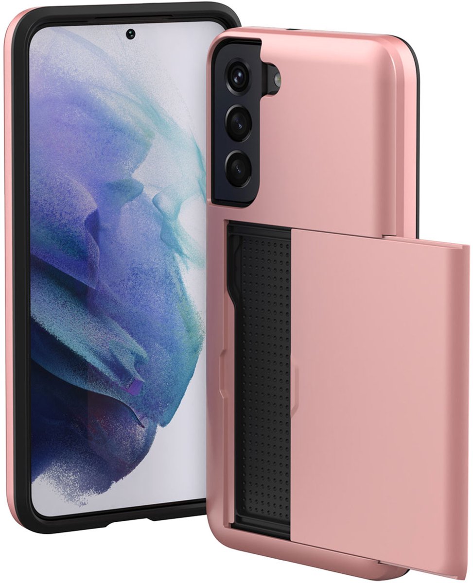 imoshion Hoesje met Pasjeshouder - Geschikt voor Samsung Galaxy S21 - Rosé Goud
