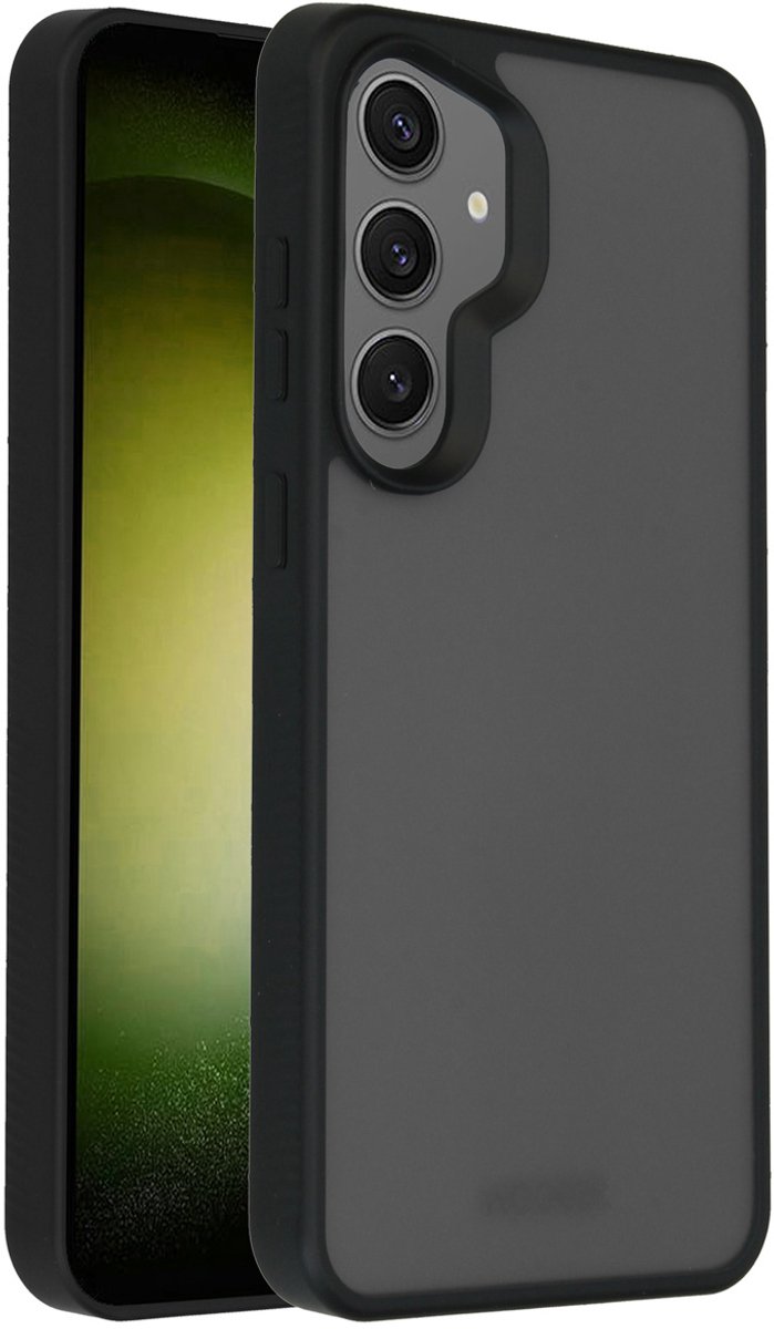 Accezz Hoesje - Geschikt voor Samsung Galaxy S24 Plus - Frosted Backcover - Zwart