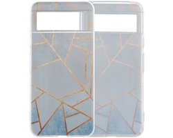 imoshion Hoesje - Geschikt voor Google Pixel 8 - Design hoesje verpakking - Blue Graphic