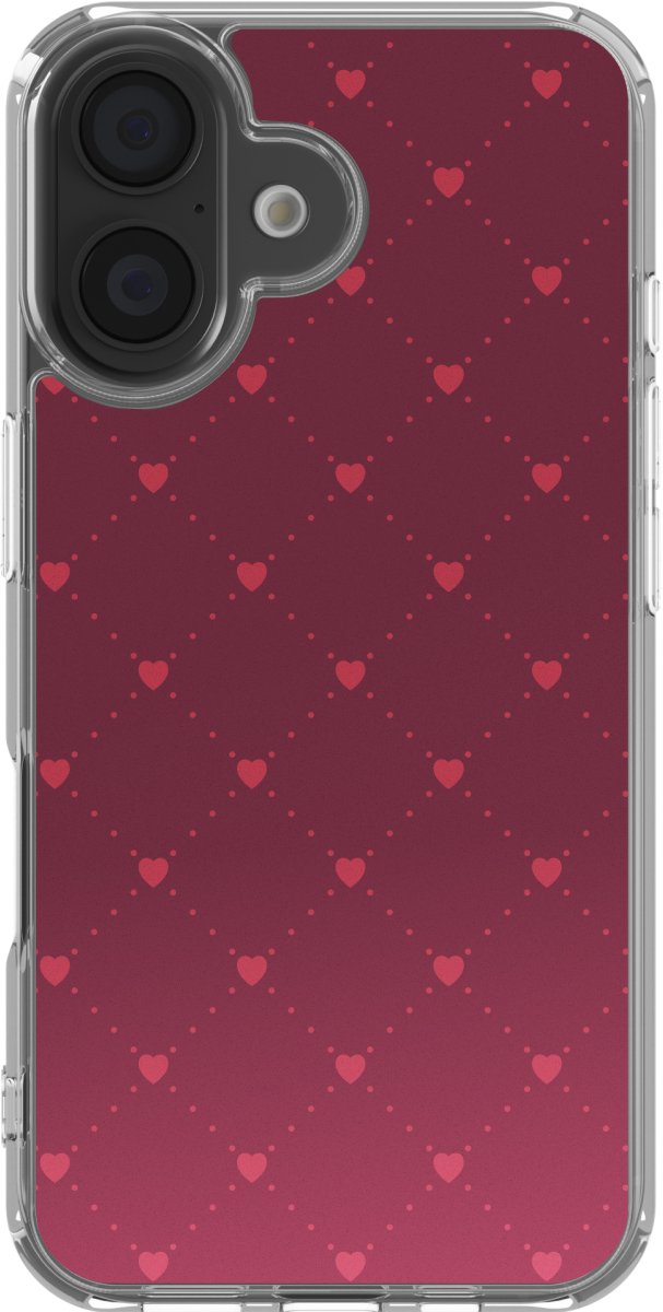 imoshion Hoesje - Geschikt voor Apple iPhone 16 - Design hoesje - Crush Check Coral Dust