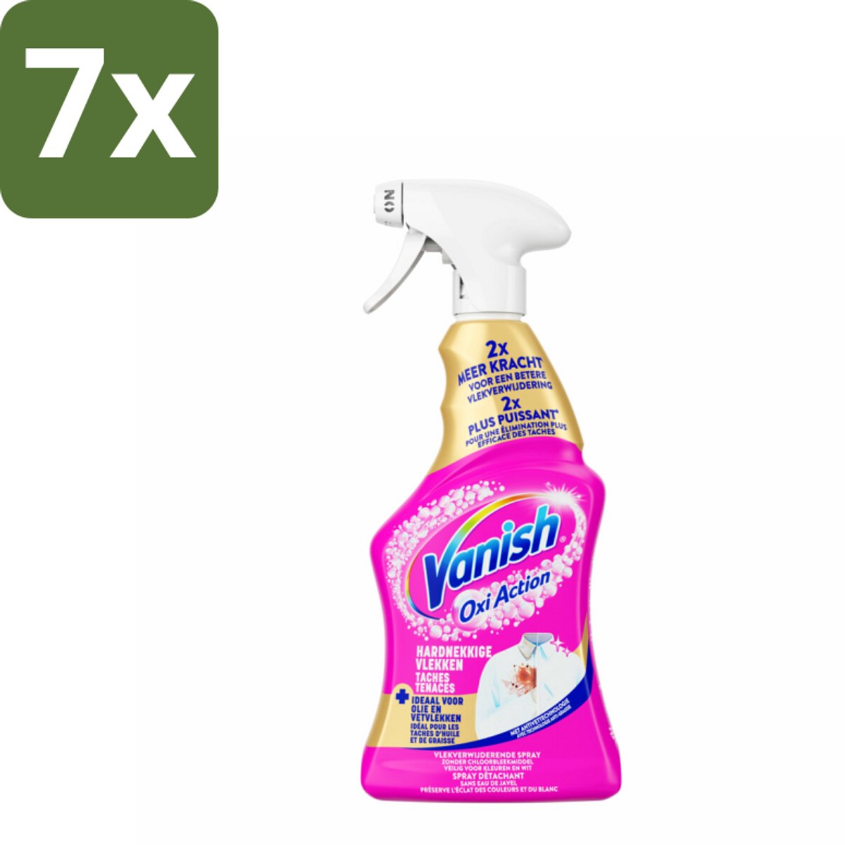 Vanish - Vlekverwijderaar - Spray - Hardnekkige Vlekken - 500 ml - Bulkverpakking - 7 stuks
