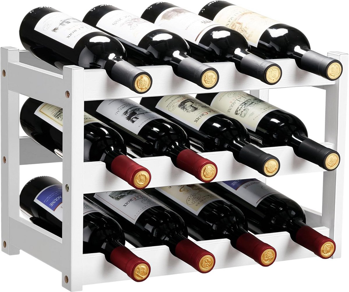 Bamboe Wijnrek voor 12 Flessen - Stevige en Duurzame Wijnopslag
