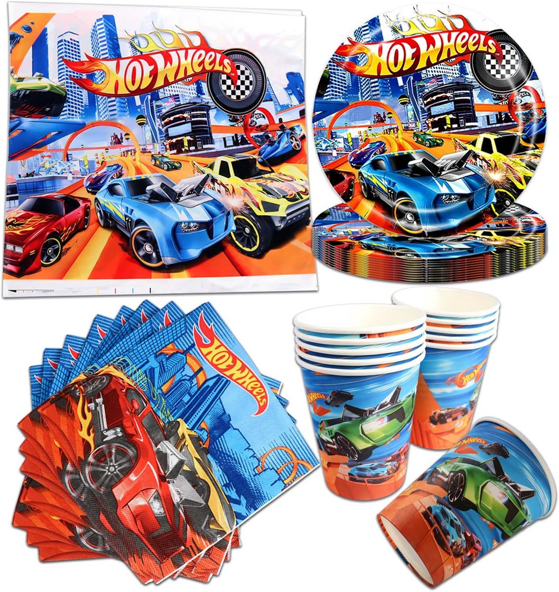 Raceauto Verjaardagsfeest Serviesset - 41 Stuks Decoratie voor Kinderen