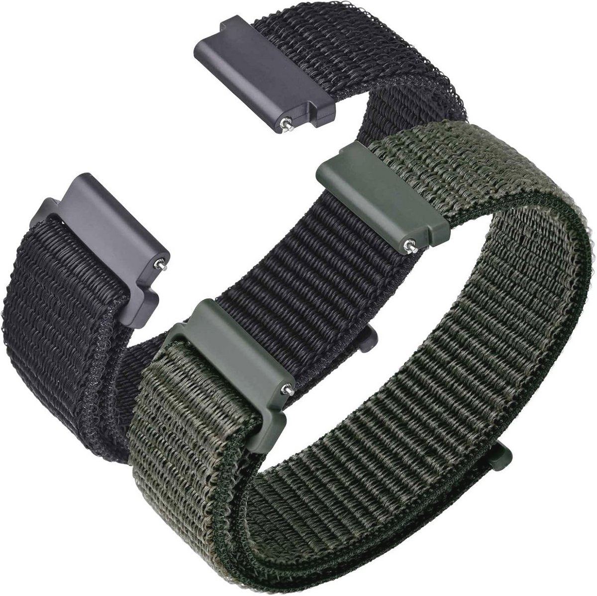 Nylon Sporthorlogebandjes met Snelsluiting - 16mm tot 24mm - 2 Stuks