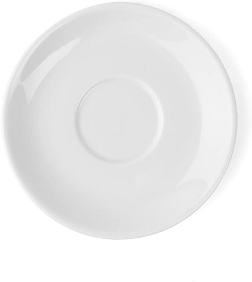 6x Universele Witte Porseleinen Schotels 14 cm - Platte Bordjes voor Horeca en Thuis