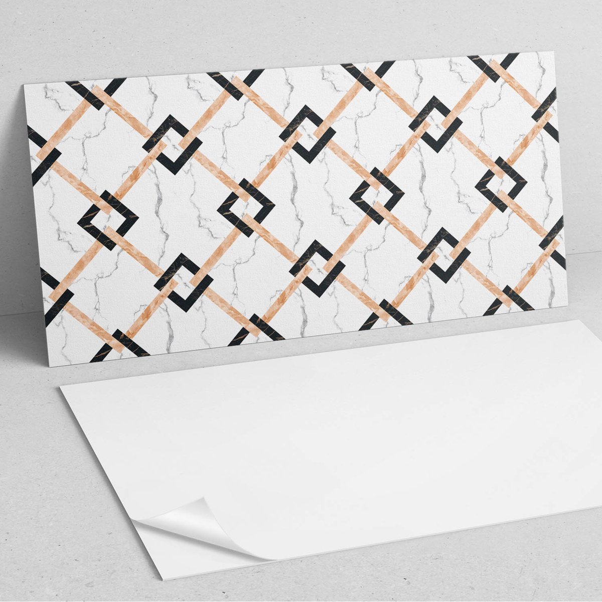 Coloray Wandpanelen Zelfklevend - Geometrische marmerpatronen PVC Wandpaneel - 100 cm x 50