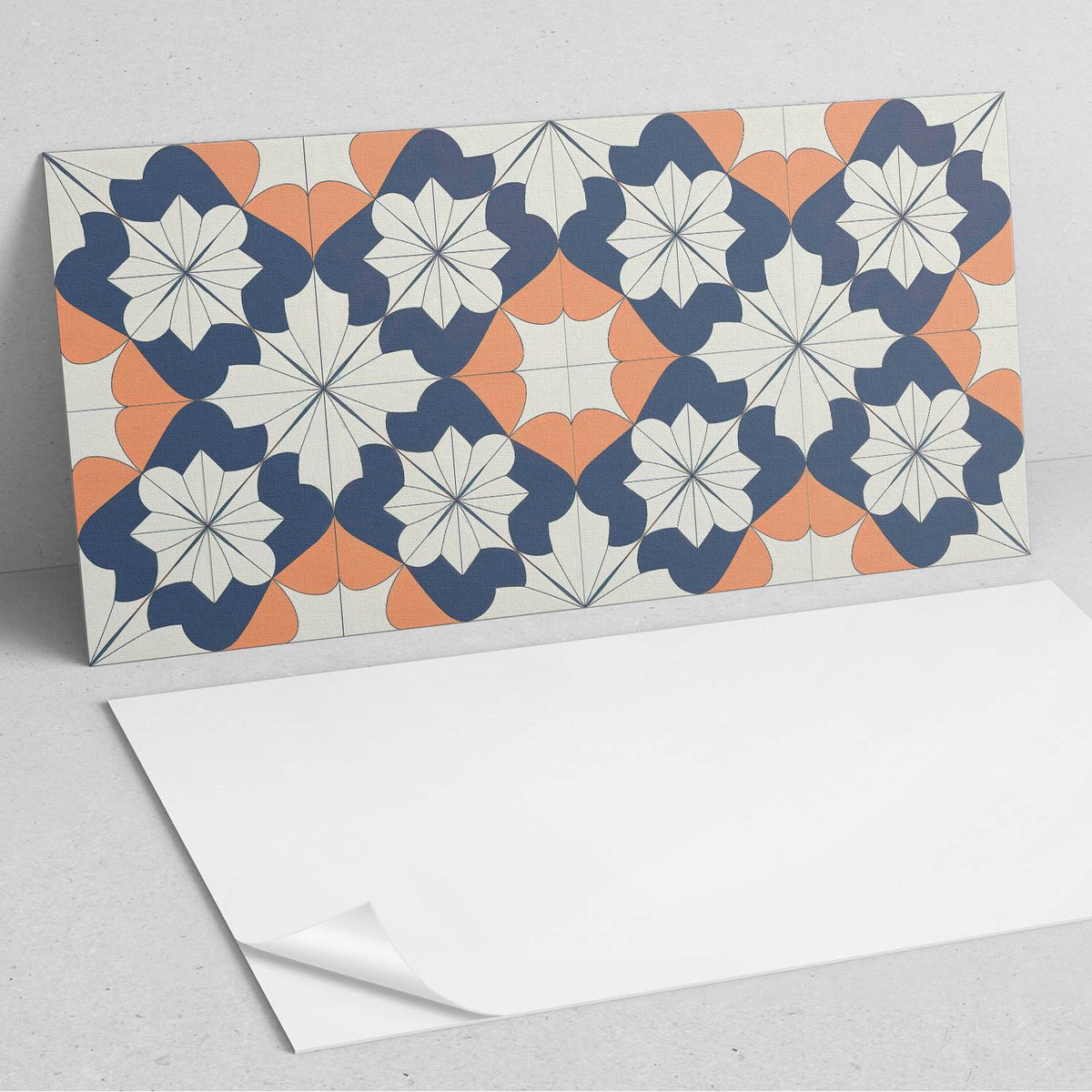 Coloray Wandpanelen Zelfklevend - Geometrisch bloemenpatroon PVC Wandpaneel - 100 cm x 50 