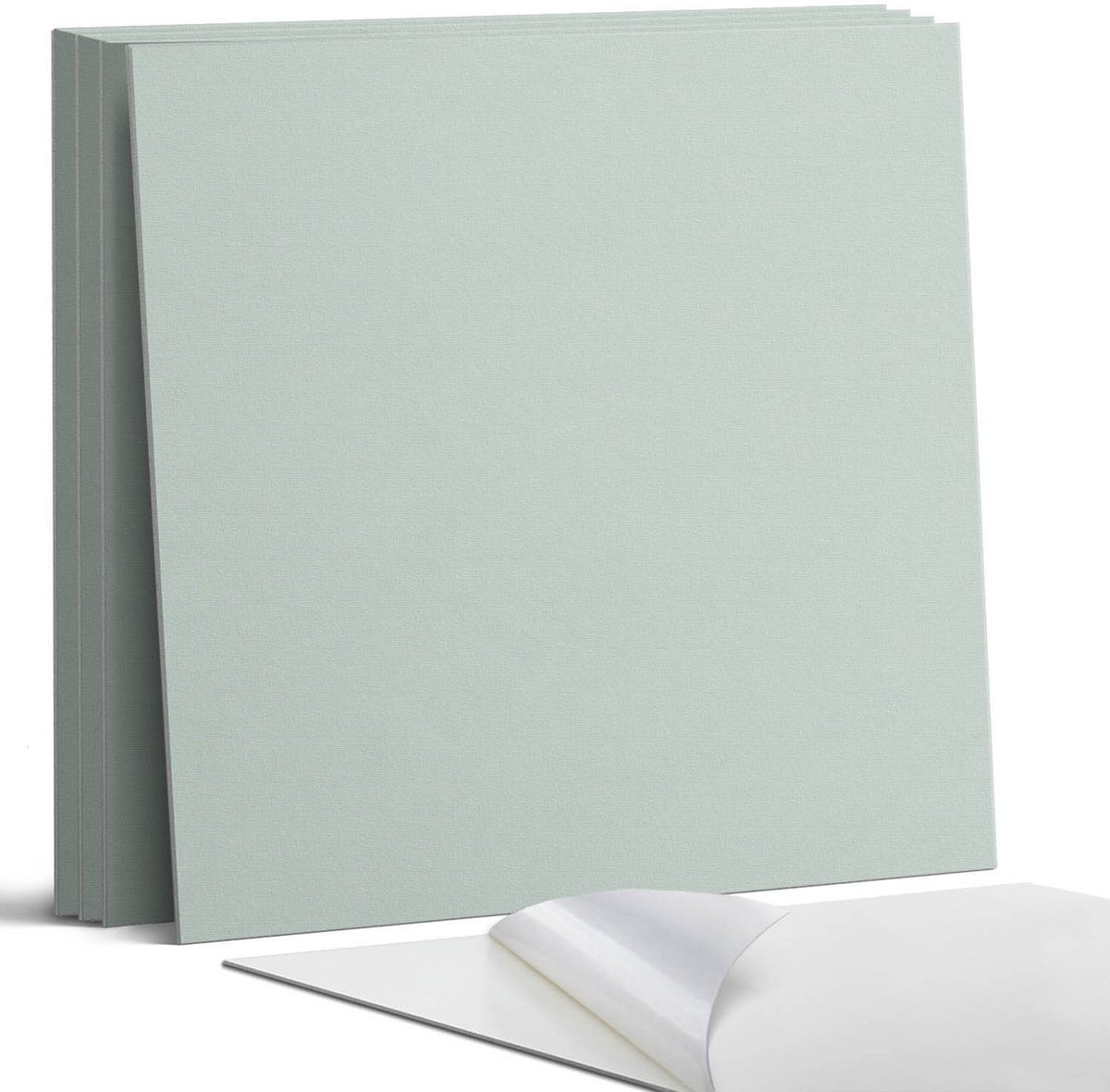 Coloray Wandpanelen Zelfklevend - Kleur: Lichtgroen Zelfklevende Wandpanelen - 50 cm x 50 