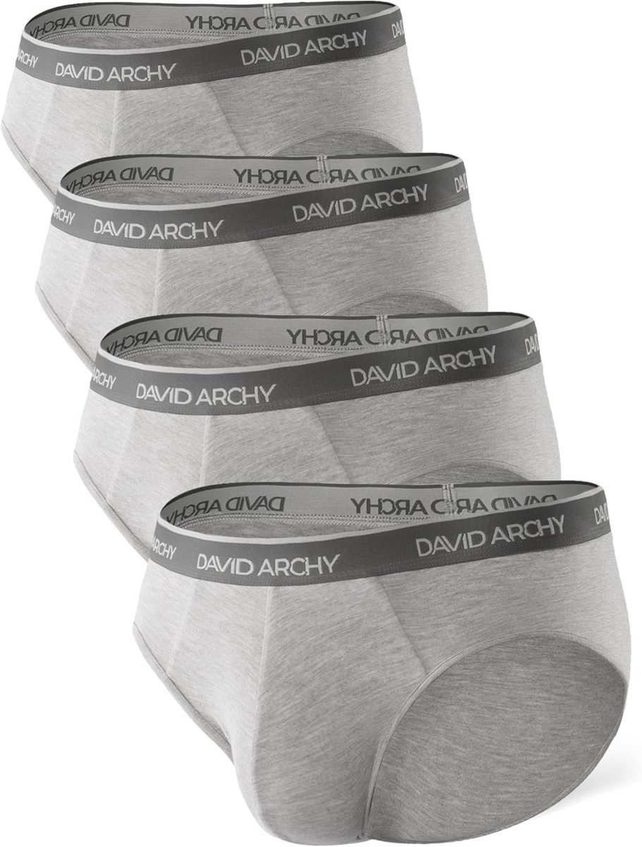 Herenondergoed in bamboe-rayon, ademend en comfortabel, slip met gulp - 4-pack