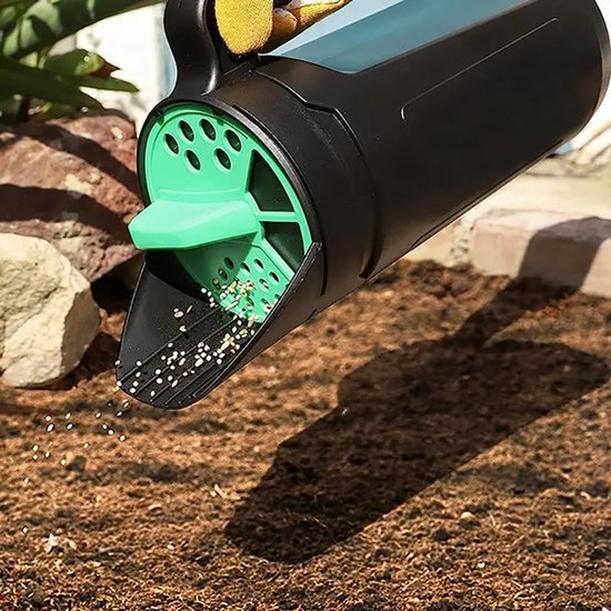 Handstrooier voor zaad en zout -plantmachine voor groentezaden - strooier voor sneeuwzout - instelbare uitloop (3 standen) - inclusief schepje - 2,5 liter - Voor gazon, tuin en oprit van Merkloos	 — afbeelding 5