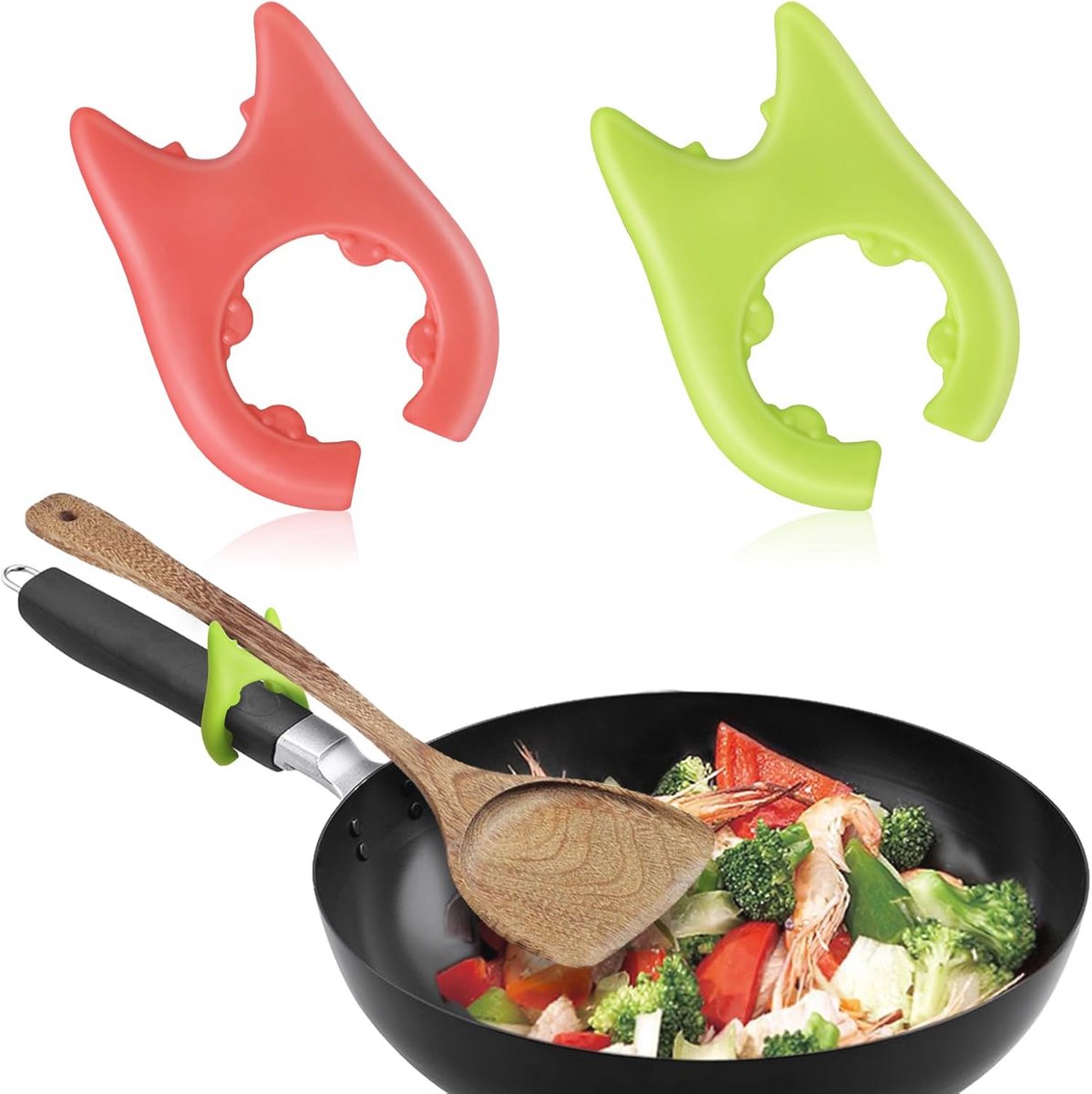 Siliconen Lepelhouder voor Koken - Antislip Pot Clip en Hittebestendig Keukengereedschap