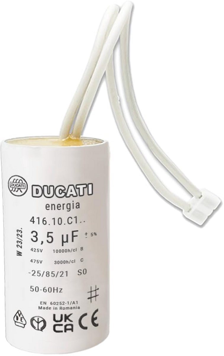 Condensator 3,5 µF voor Rolluikmotor Reparatie - Universele Startcondensator 450V Plat