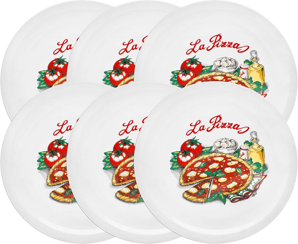 Set van 6 Italiaanse Pizzaborden - Napoli Design