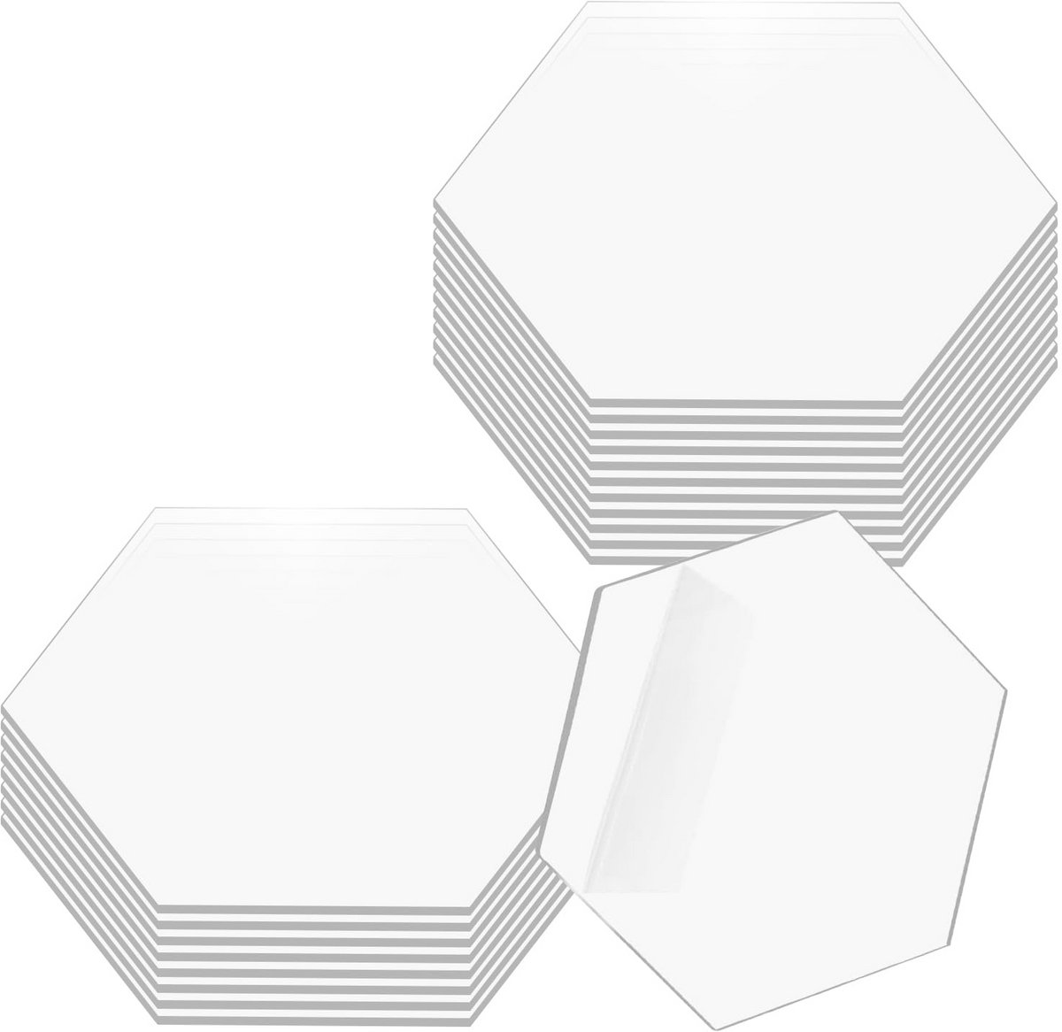 16 Stuks Transparante Acrylplaten voor DIY Projecten - Zeshoekige Plaat - 0,2 cm Dikte