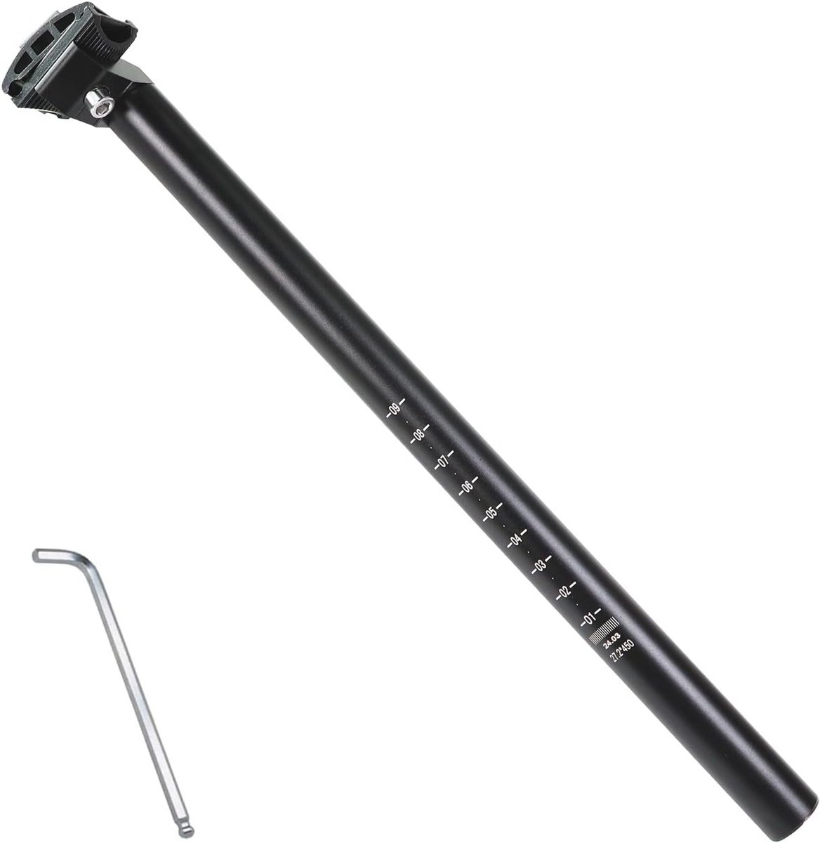 Fiets Zadelpen 27,2 mm - Aluminiumlegering Zadelpen 450 mm voor Fiets