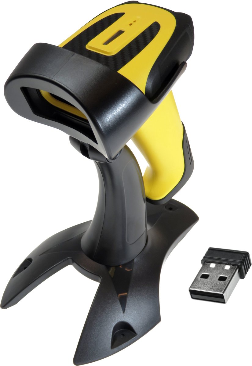 Dparts barcode scanner draadloos - Plug & Play - 2D en QR code - USB handscanner met houder