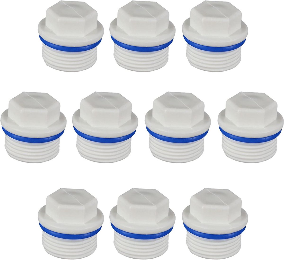 Pijpleiding Pluggen 1/2 inch - Set van 10 Buitendraad Afdichtpluggen voor Irrigatie