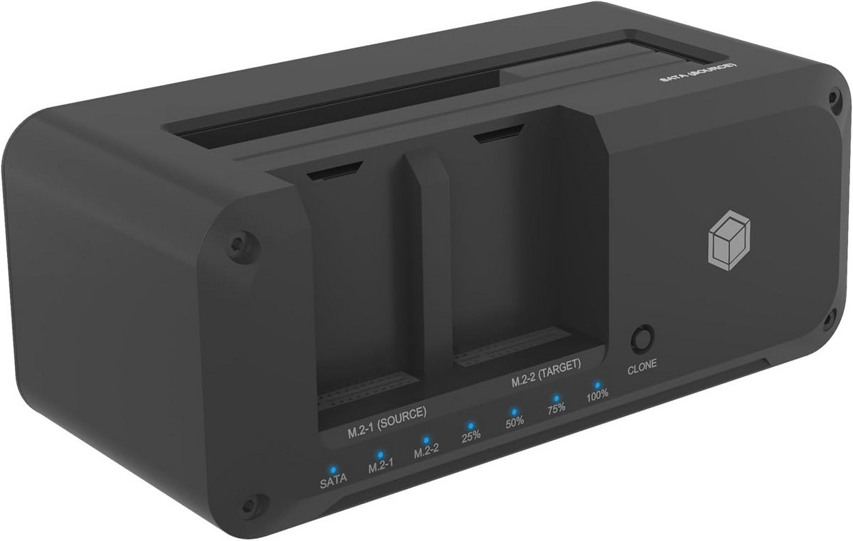 Kloon- en Dockingstation voor 2,5''/3,5'' SATA en M.2 NVMe