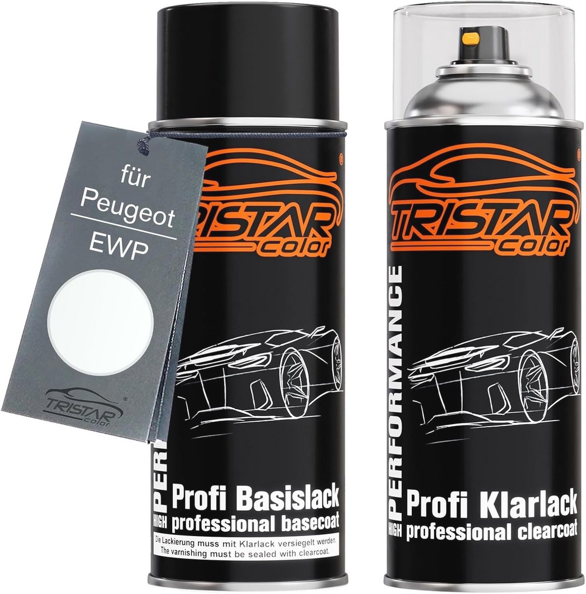 Autolak Spuitbus Set voor Peugeot EWP Bianca White/Blanco Banquise - 400ml