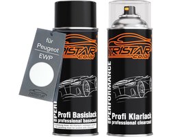 Autolak Spuitbus Set voor Peugeot EWP Bianca White/Blanco Banquise - 400ml