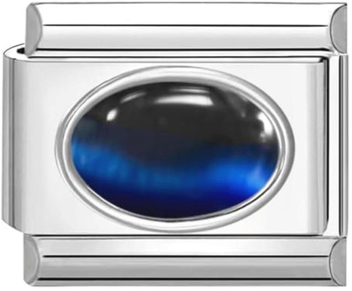 9mm Italiaanse Schakel Bedel Module Roestvrij Staal Zwart voor Charms Armbanden