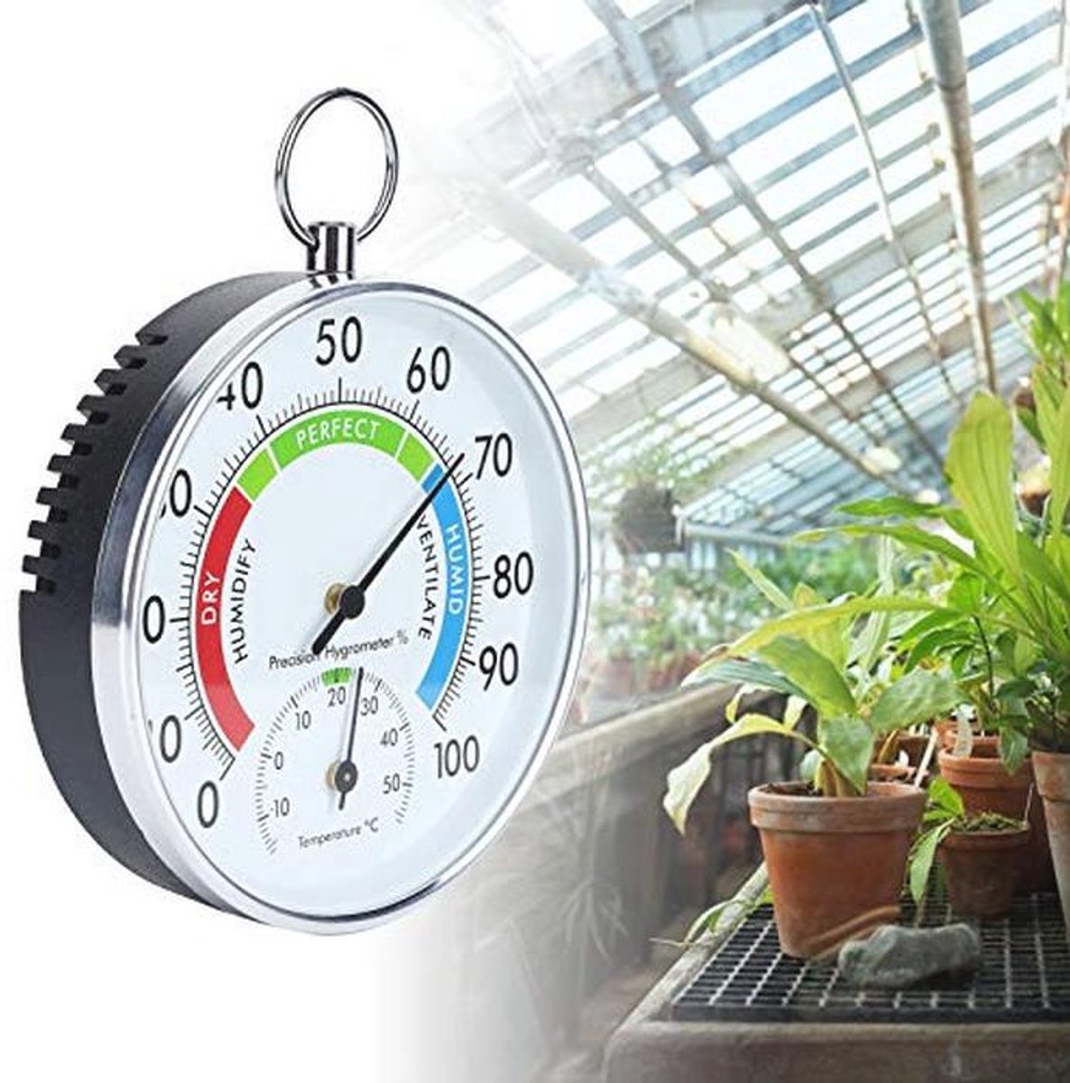 Thermometer-hygrometer voor binnengebruik - Nauwkeurige metingen van temperatuur en luchtvochtigheid