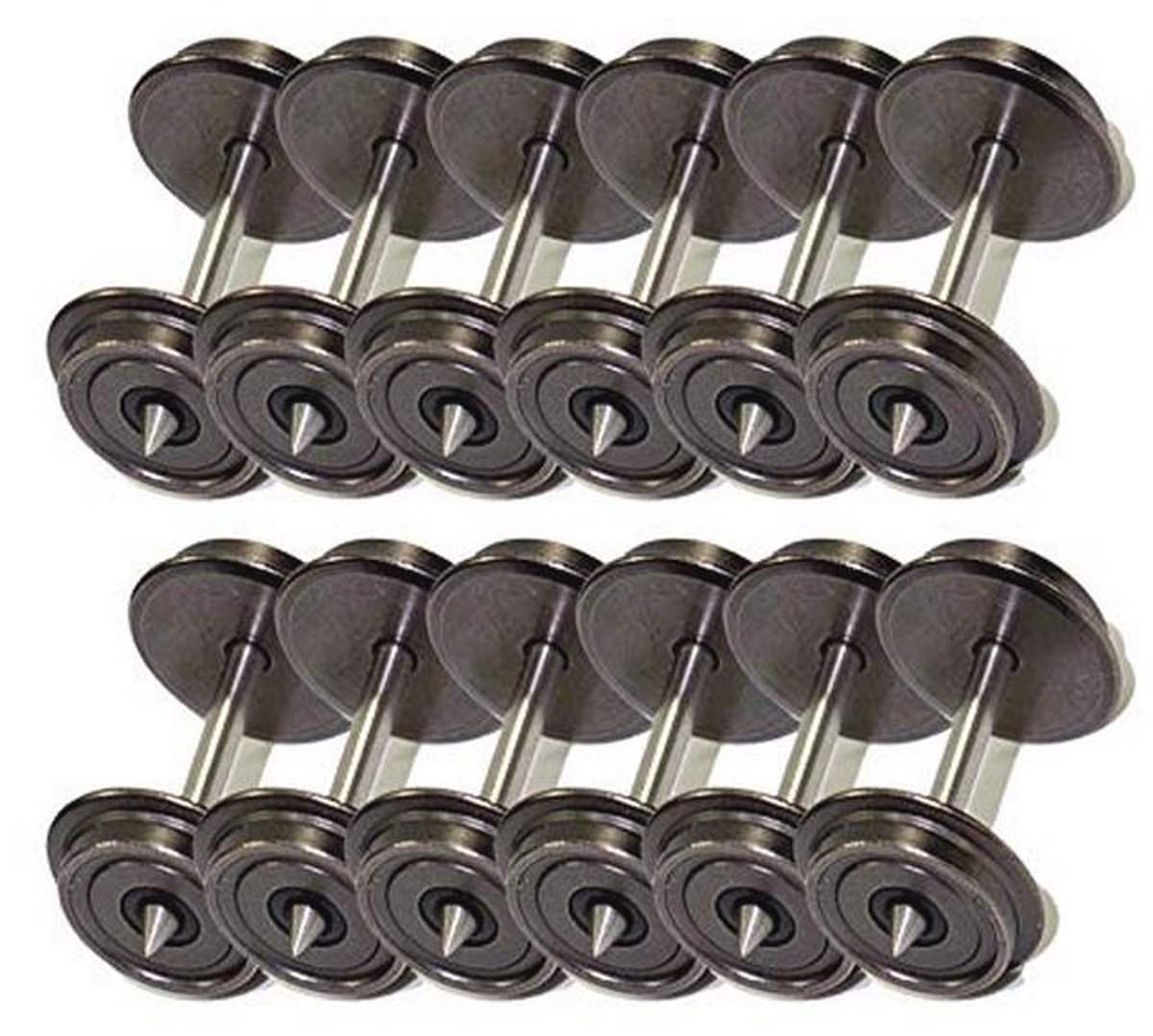 36 Inch Metalen Wielen voor Modelbaan H0 - DC-gelijkstroom Wielset (12 Stuks)