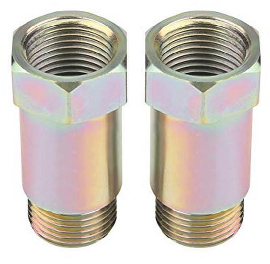 2x O2 Sensor Verlängerung M18 X 1,5 – 45 Mm, Edelstahl, Mini-Kat Integriert – Für Auto & LKW, Verhindert P0420 Fehlercode – Lambda Eliminator