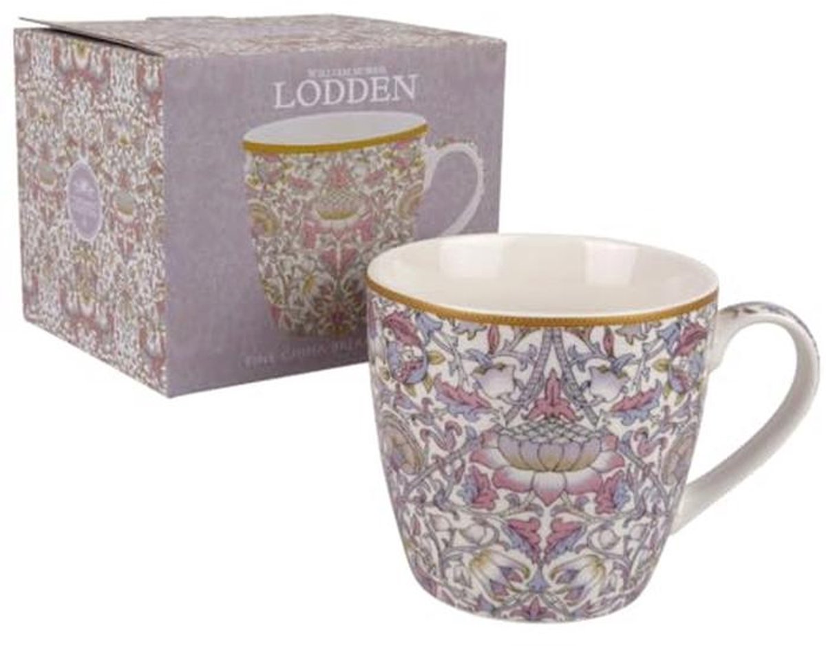 Chic Breakfast Mug met William Morris Lodden Design in Porselein