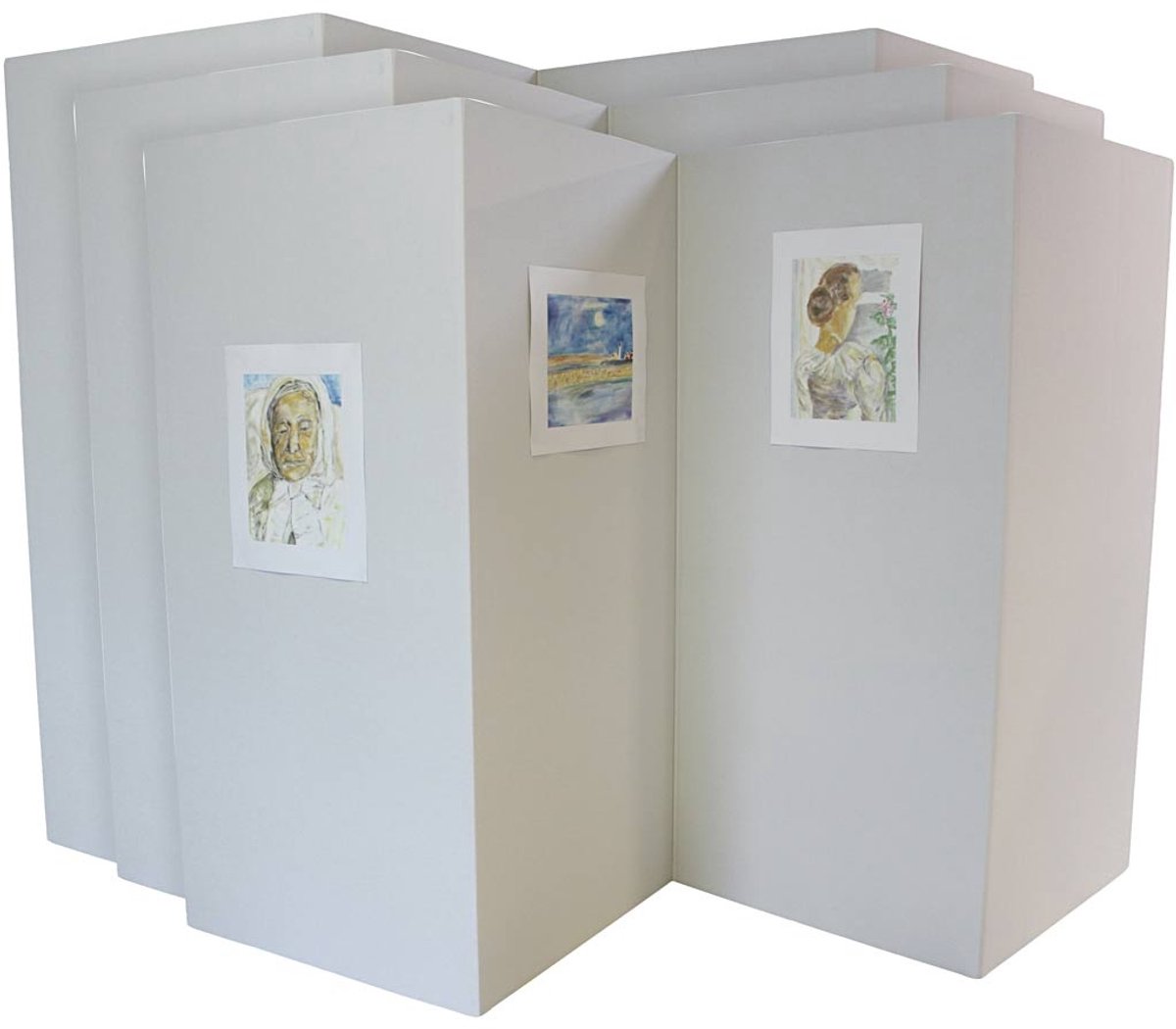 Presentatiewanden, H: 190 cm, B: 4x90 cm, dikte 4 mm, 3 stuk/ 1 doos
