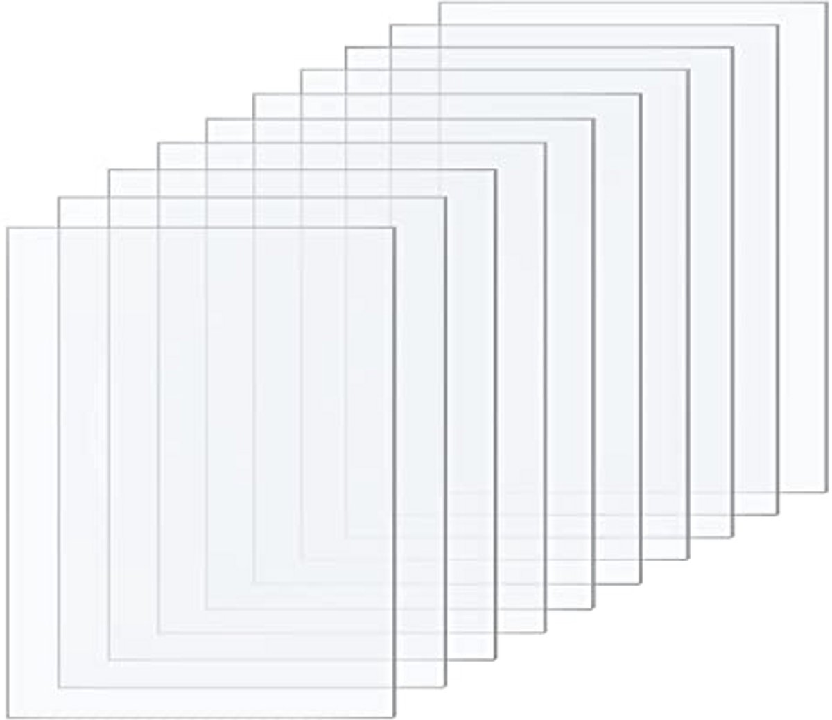 Set van 10 heldere acrylplaten 10 x 15 cm voor DIY-projecten en kunst