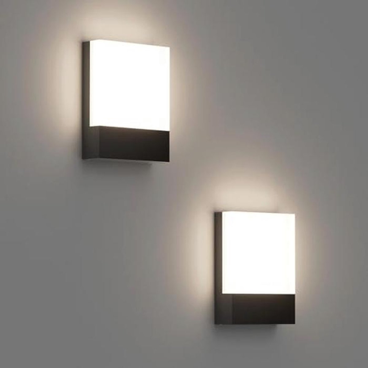 Moderne LED Buitenwandlampen 24 W IP65 voor Balkon en Tuin, 1500 Lumen, Neutraal Wit 4500K - 2 Stuks
