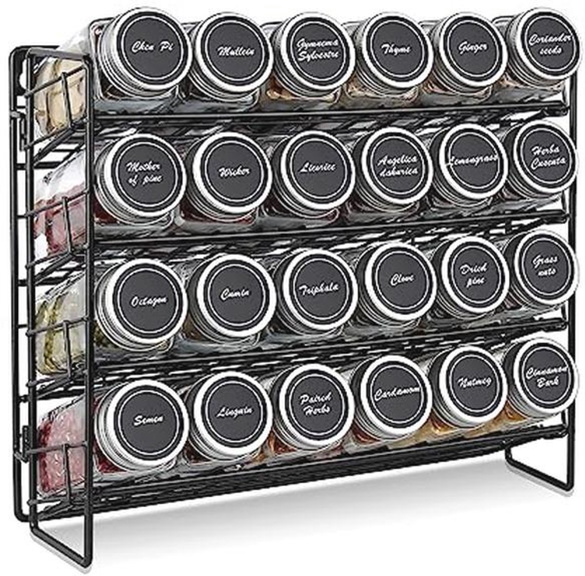 4-laags kruidenrek organizer voor keuken en kast - Ruimtebesparend en opvouwbaar