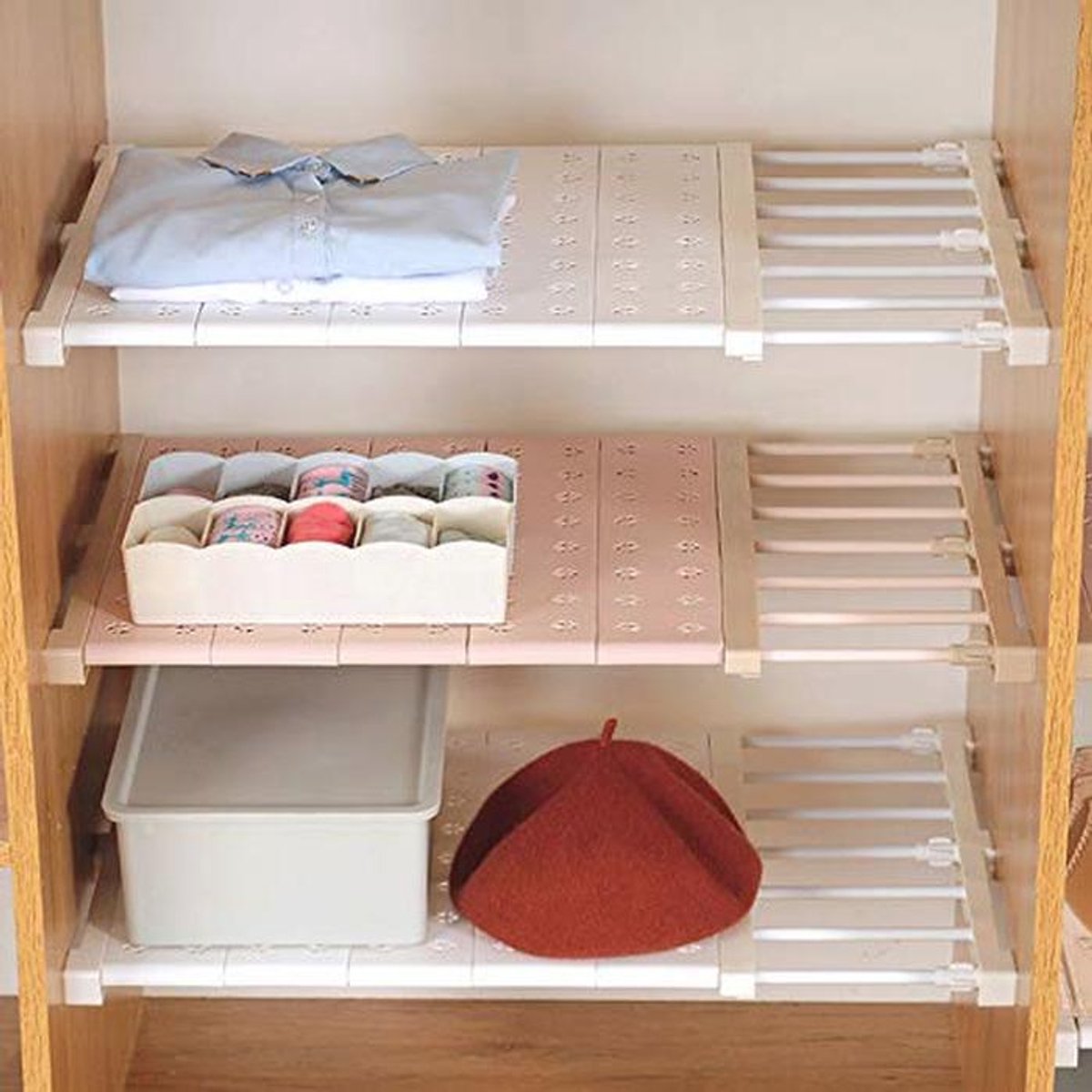 Verstelbare Kastplank Organizer - Scheidingsrek voor Kasten en Opbergruimte