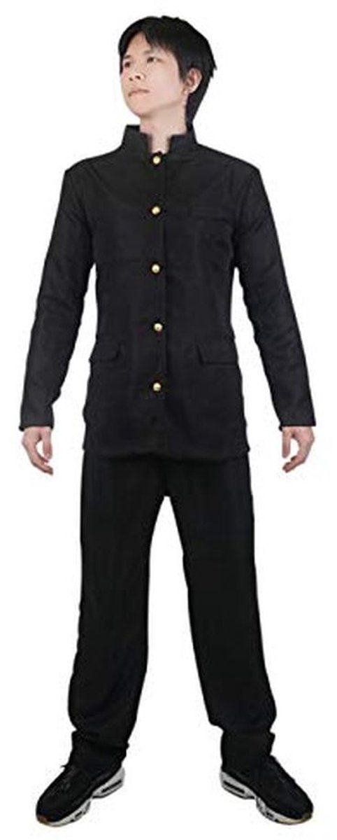 Japanse schooluniform voor jongens - Gakuran kostuum in zwart, maat S