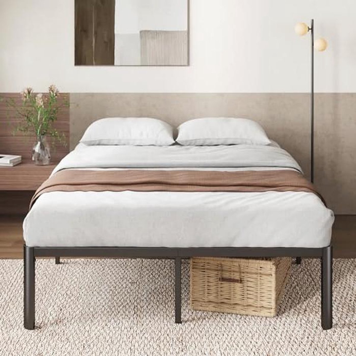 Metalen Bedframe 160 x 200 cm met Opbergruimte - Tijdloos en Duurzaam Design