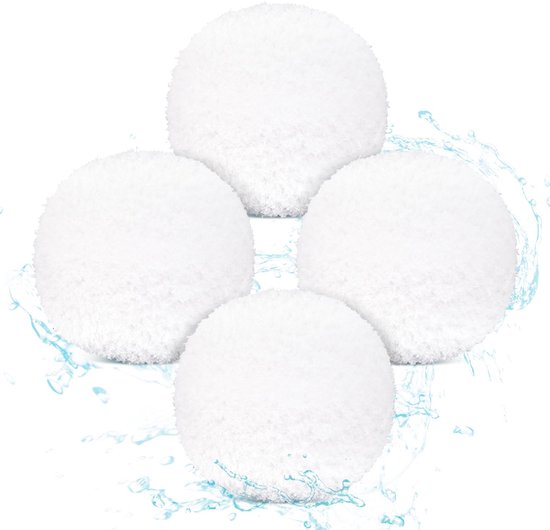 4pcs Foam Absorbent Balls for Spa Bath Foam and Swimming Pool, White ...