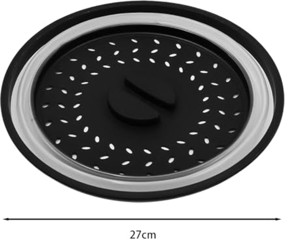 Zwarte Magnetron Voedsel Deksel, Magnetron Voedsel Spetter Bescherming, Magnetron Inklapbaar Voedsel Deksel met Ventilatie Stoom en Handvat — cadeau in Cadeau-ideeën - foto 6