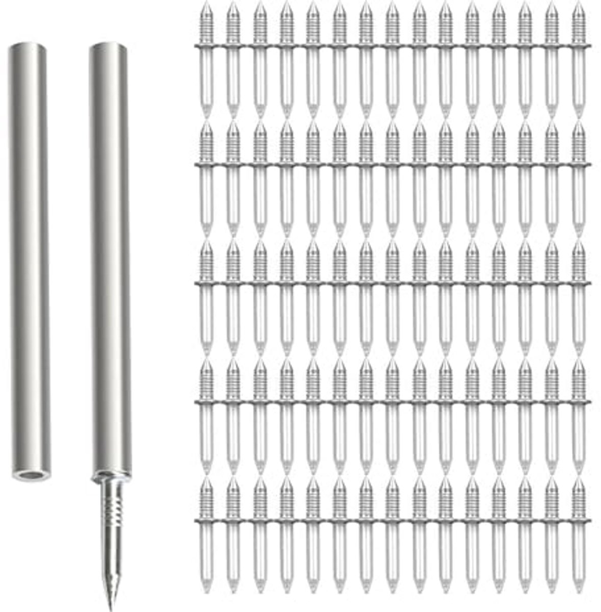 Dubbelzijdige plintdraad en nagels met hulpmiddelen - 200 stuks