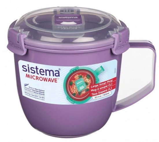 Grote Magnetron Soepbekers 900 ml - BPA-vrij, Ideaal voor Soepen en Dranken — afbeelding 5