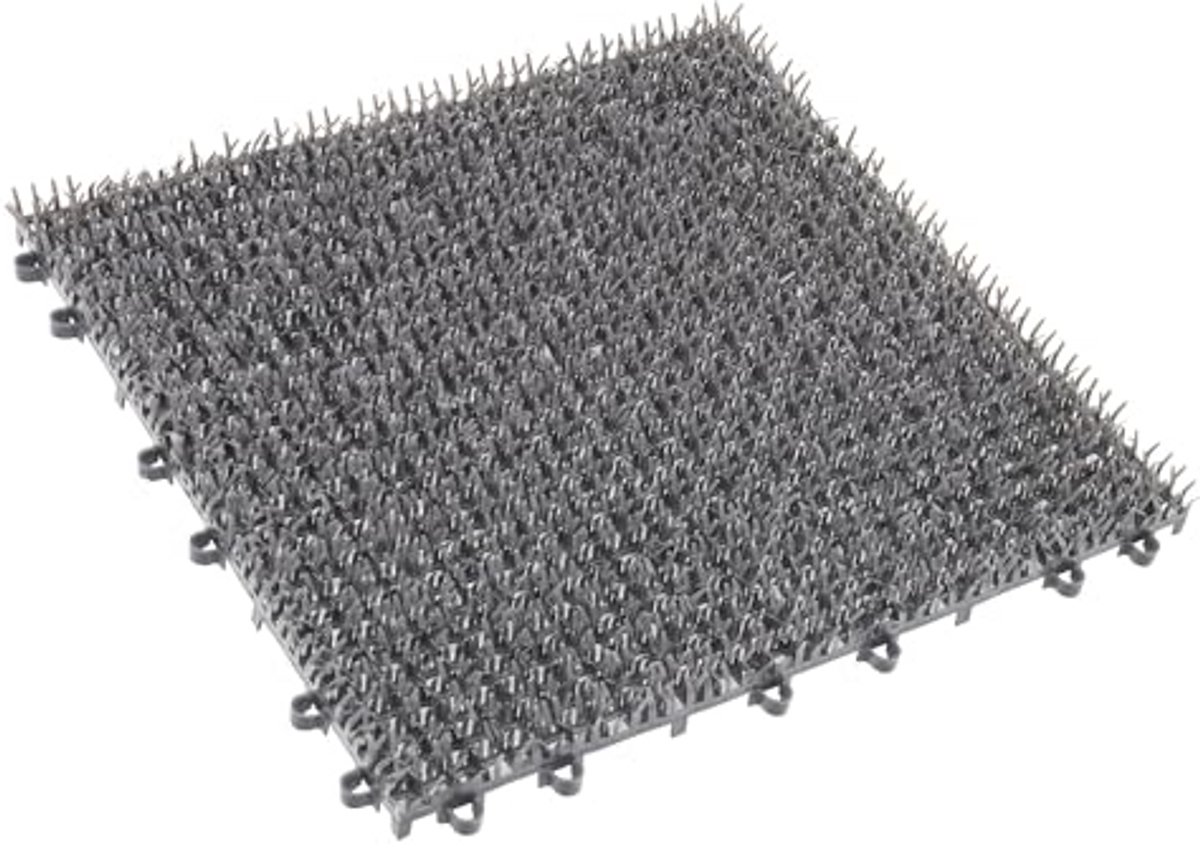 Grijs kunstgras tegel 30 x 30 cm - 6 stuks