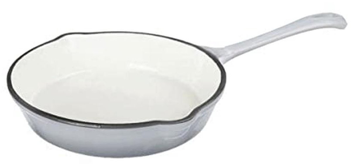 Emaillen Koekenpan 20cm - Gietijzeren Pan met Vaccum Coating