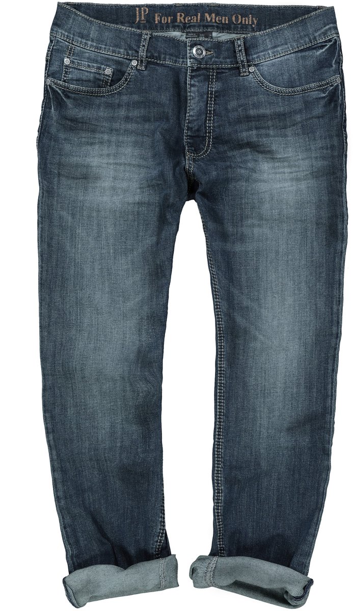 JP 1880 - Heren - Jeans FLEXNAMIC® buikfitcontrastnaden 5-pocket straight fit - Blauw denim - Maat 52