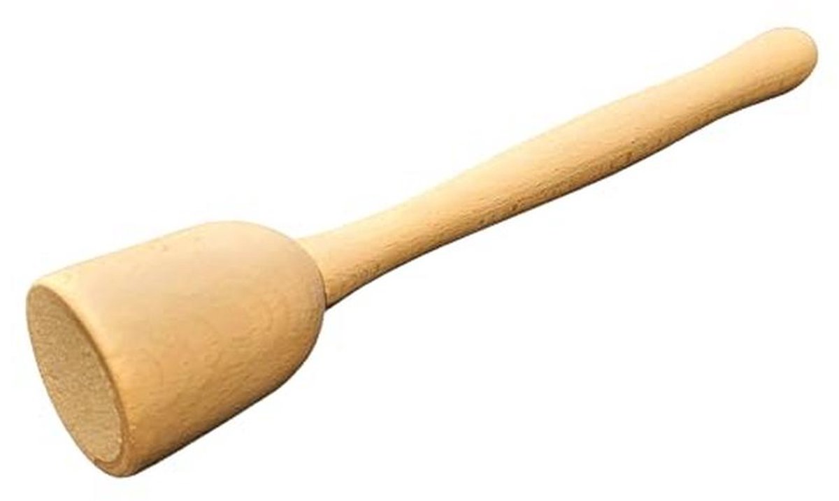 Houten Aardappelstamper - Keukenhulpmiddel voor Perfecte Aardappelpuree