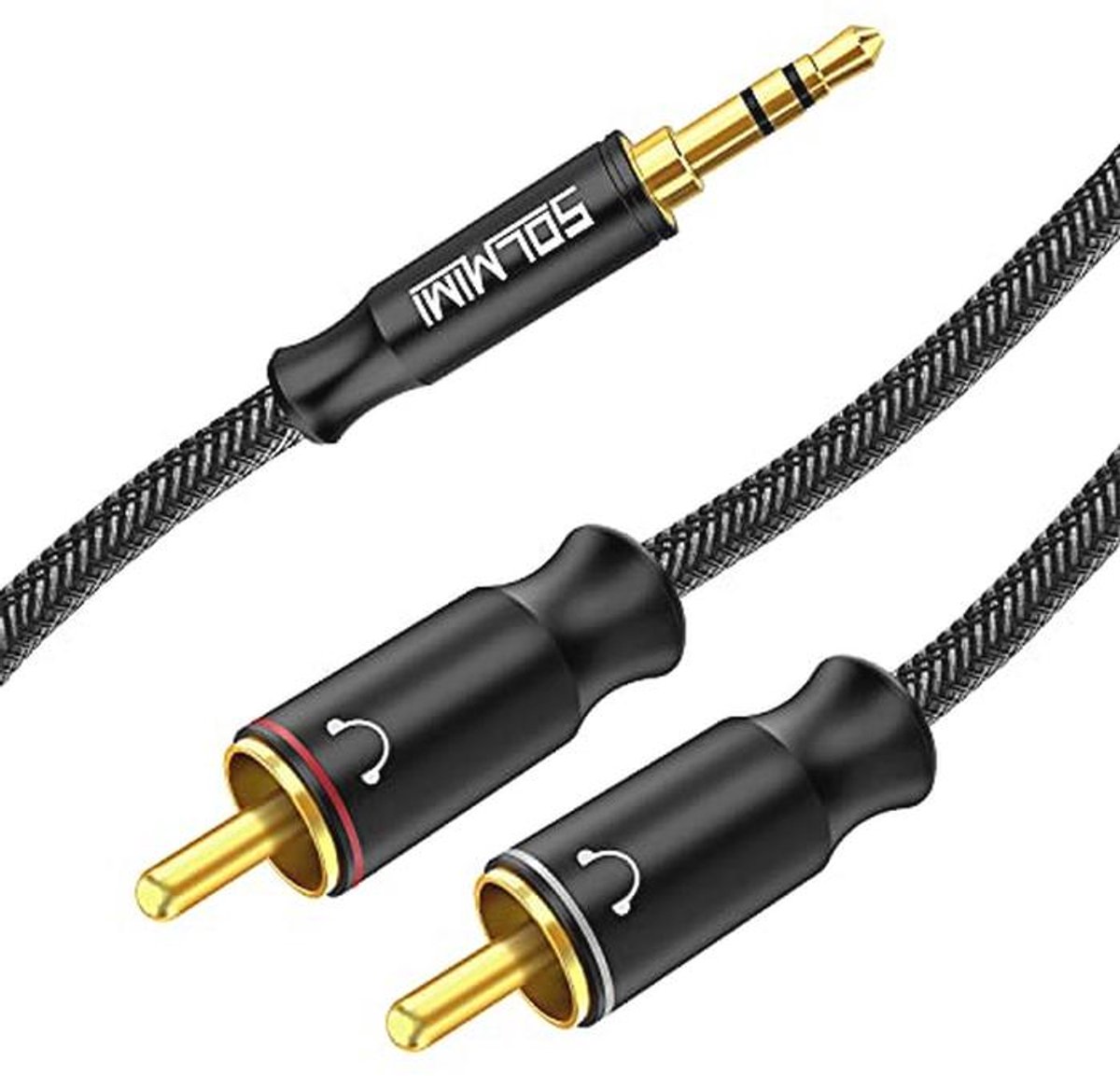 3.5mm naar 2x RCA audiokabel 2.4 meter