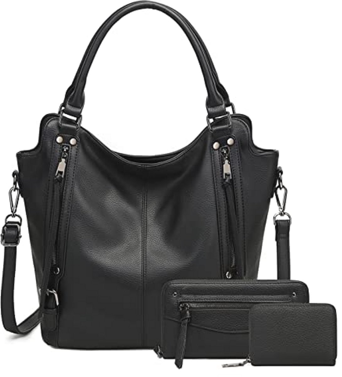 Luxe Dames Handtassen Set - Grote Portemonnee en Crossbody Schoudertas