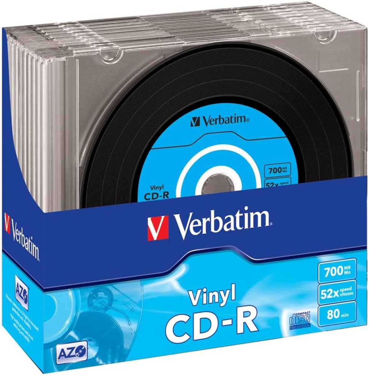 CD-R Schijfjes Slimme Case 10 Stuks Zwart